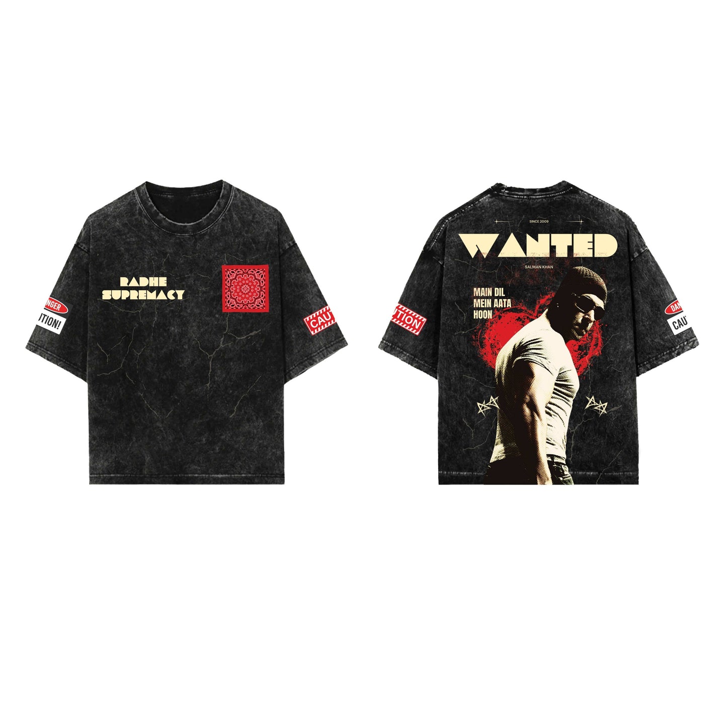 Wanted Salman Khan Designed Oversized T-shirt
