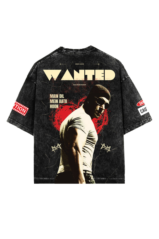 Wanted Salman Khan Designed Oversized T-shirt