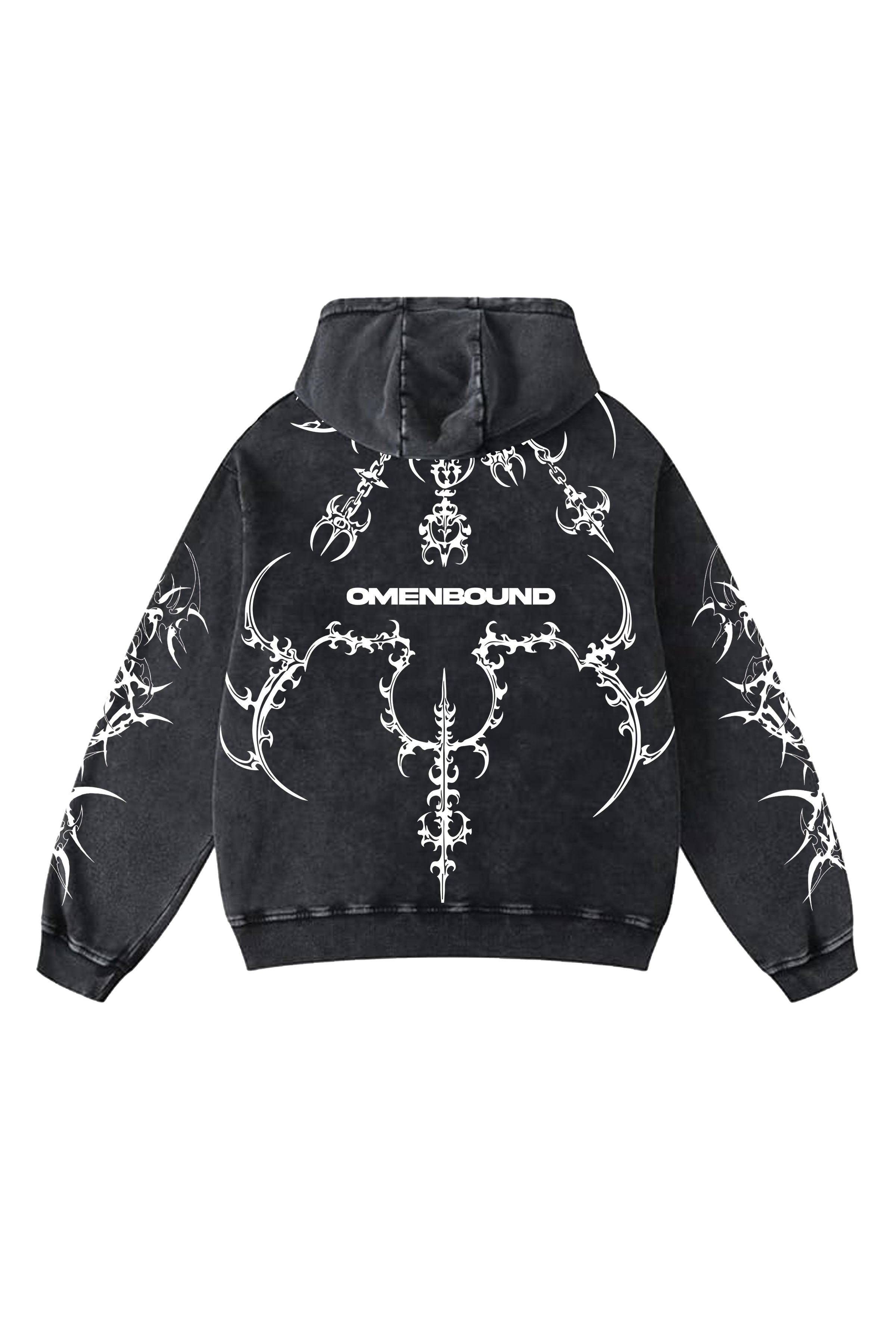 Omenbound Designed Oversized Hoodie – Blue Clover