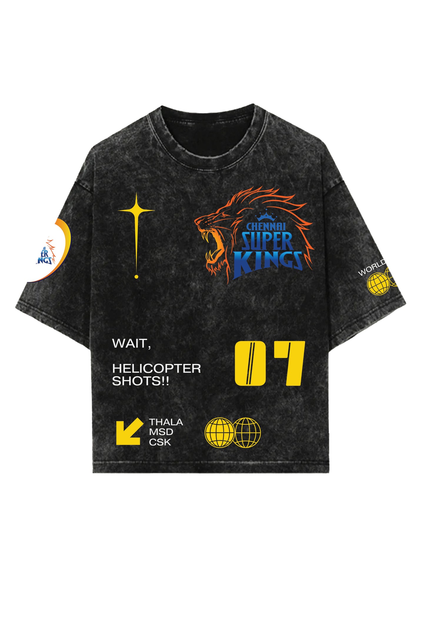 Dhoni CSK Designed Oversized T-shirt