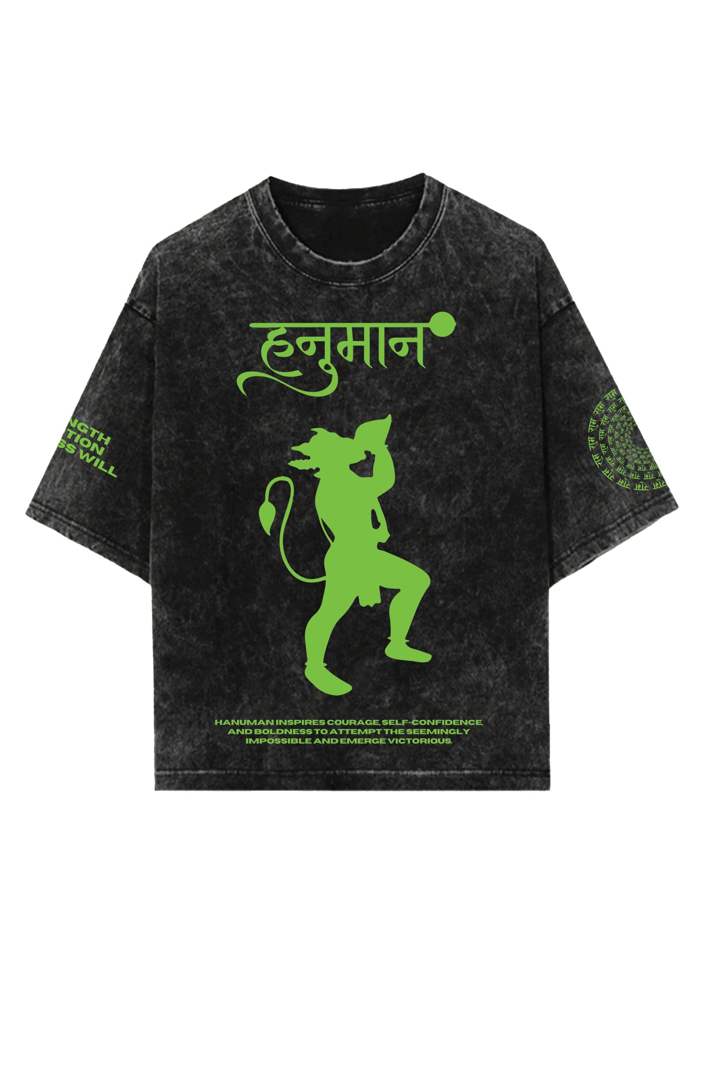 Hanuman Designed Oversized T-shirt
