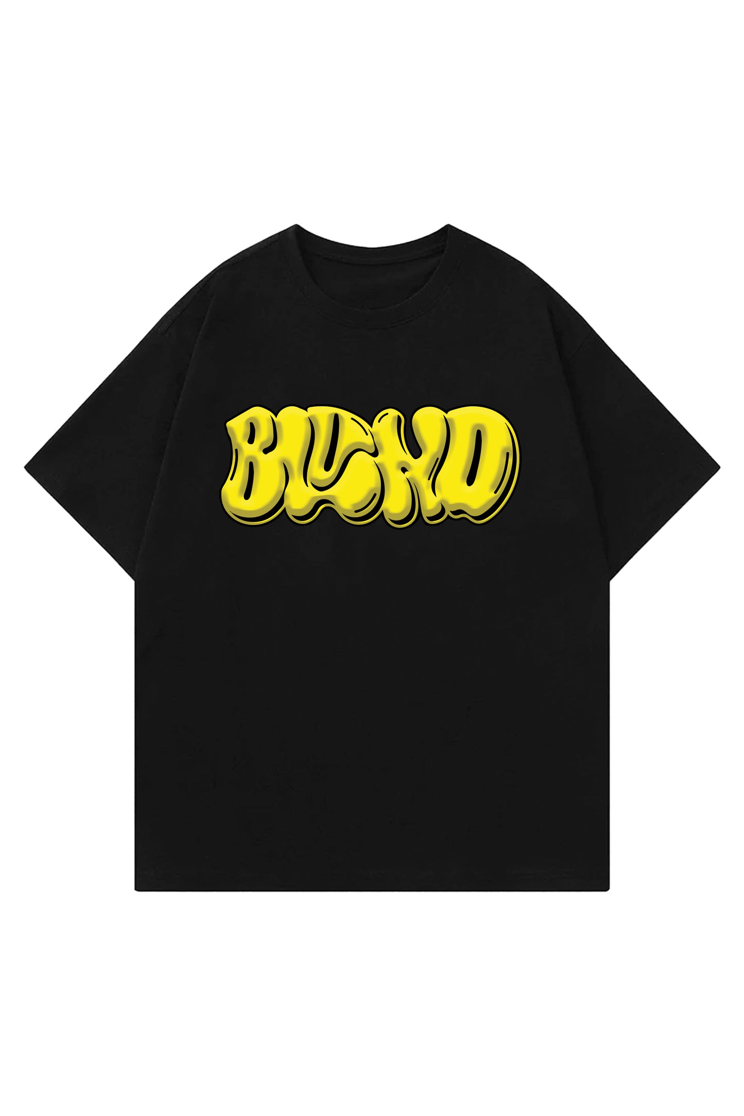 Blond Black Designed Oversized T-shirt