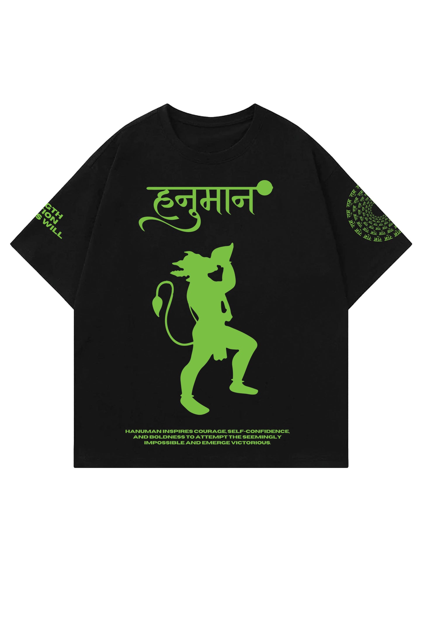 Hanuman Designed Oversized T-shirt