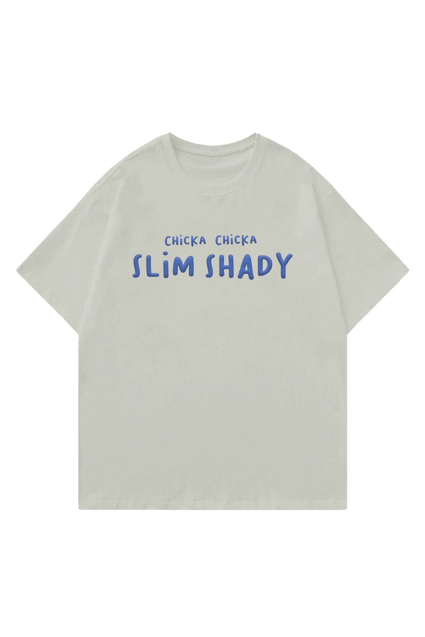 Slim Shady Creme Designed Oversized T-shirt