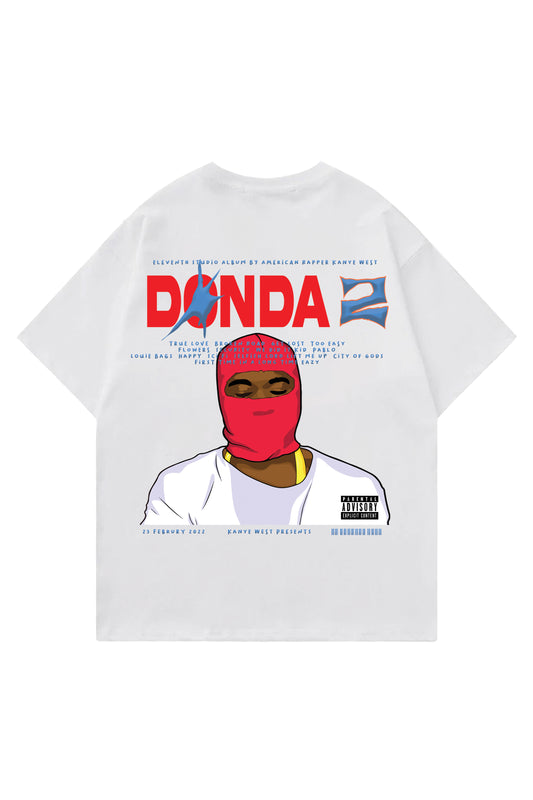 Donda White Designed Oversized T-shirt
