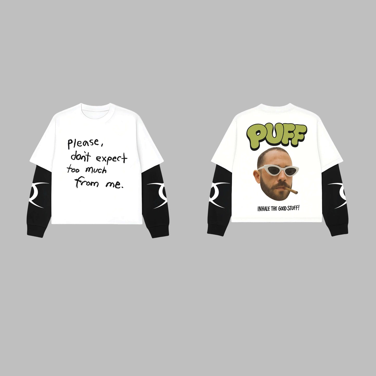 Puff W&B LS Oversized Tee