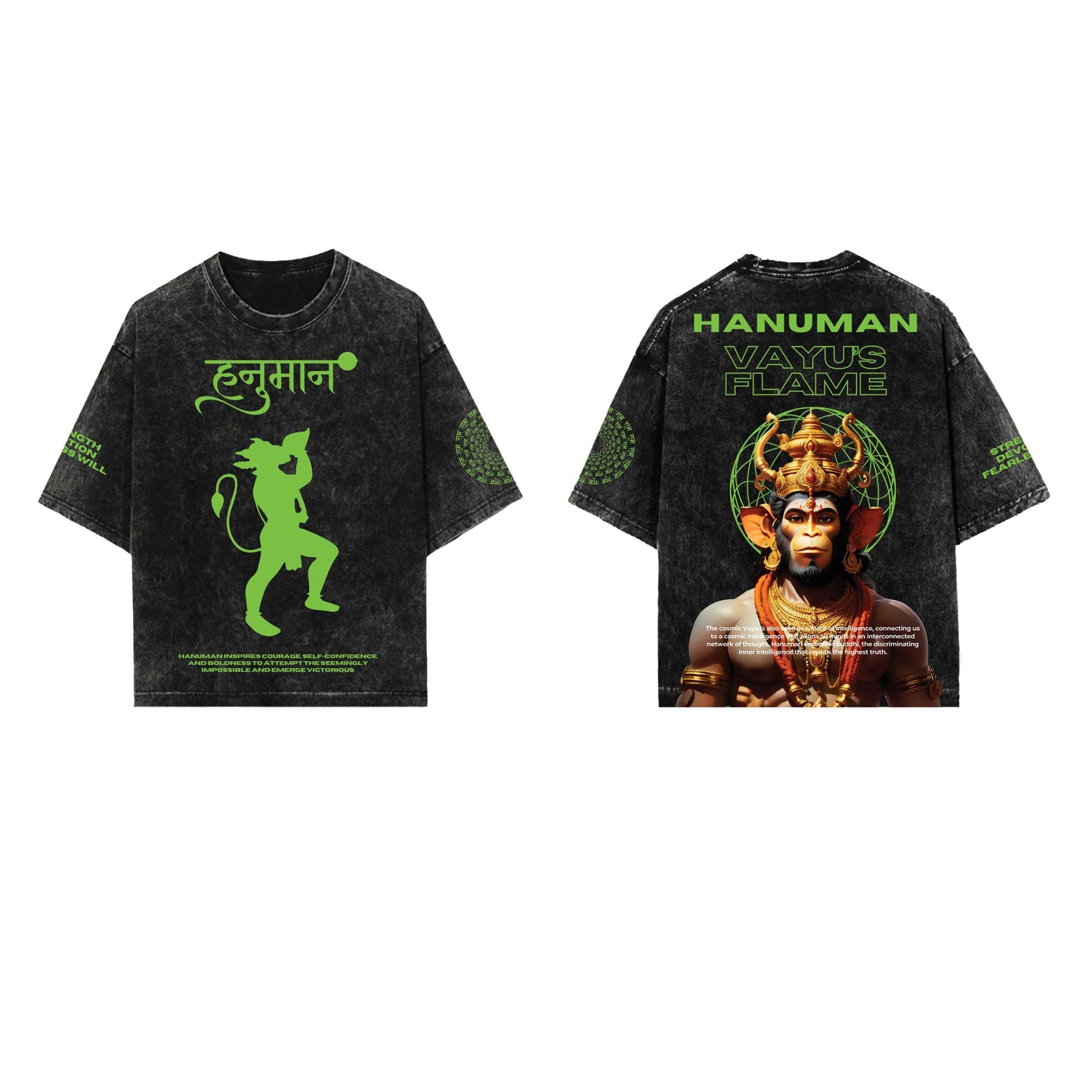 Hanuman Designed Oversized T-shirt