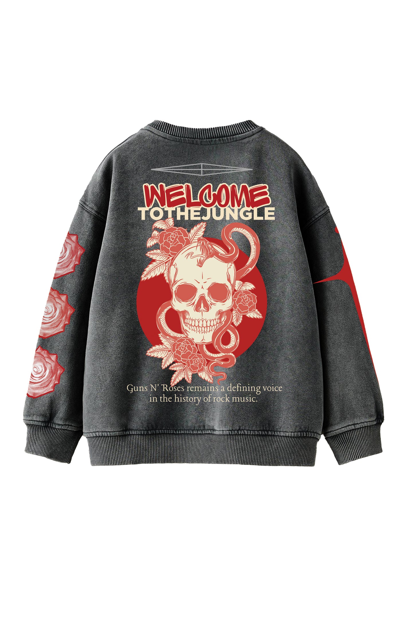 Guns N Roses Designed Oversized Sweatshirt