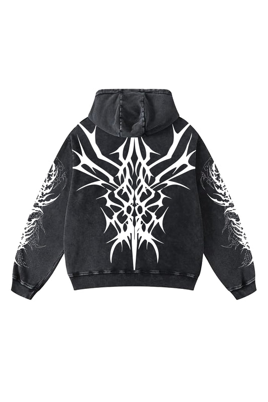 Pale Monarch Designed Oversized Hoodie