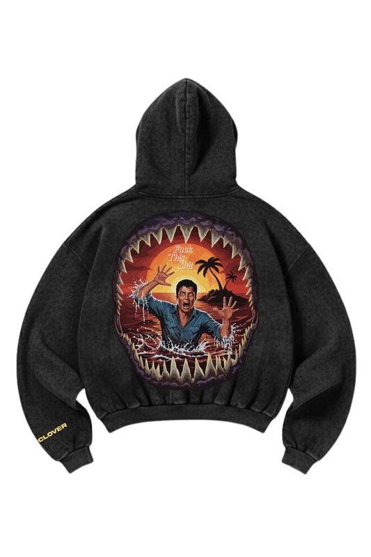 Jaws of Fate Designed Oversized Hoodie
