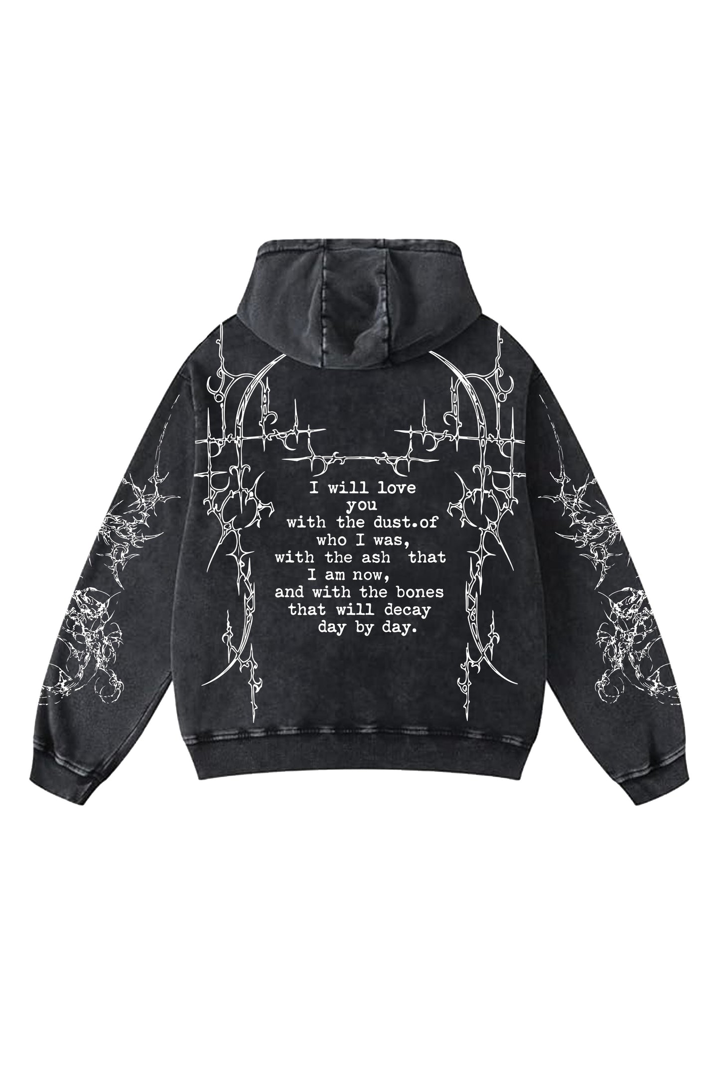 Ash And Dust Designed Oversized Hoodie