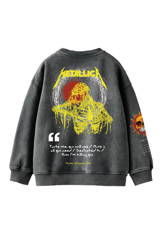 Metallica Designed Oversized Sweatshirt