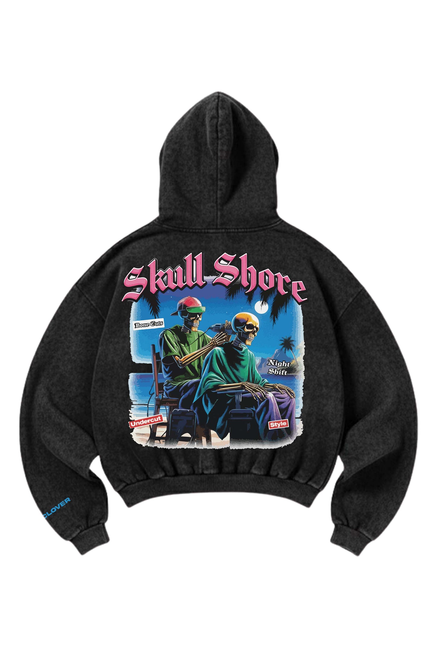 Skull shore Designed Oversized Hoodie