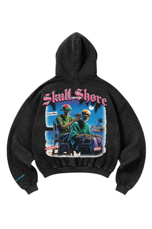 Skull shore Designed Oversized Hoodie