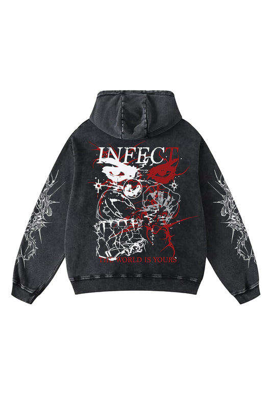 Infectious Designed Oversized Hoodie