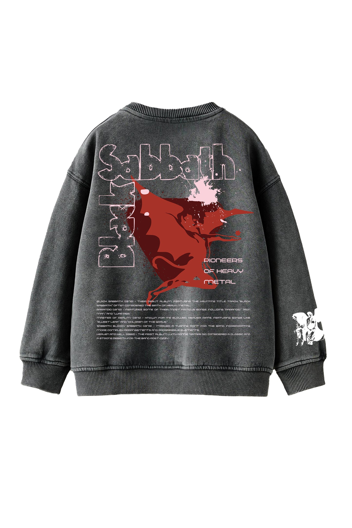 Black Sabbath Designed Oversized Sweatshirt