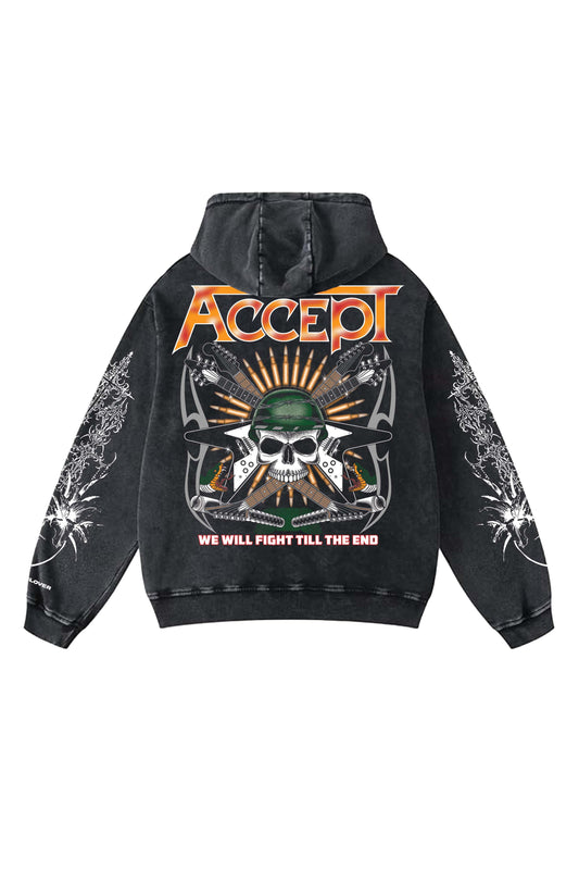 Accept Designed Oversized Hoodie