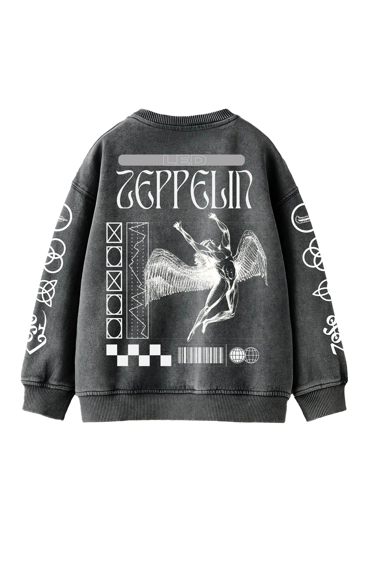 Led Zeppelin Designed Oversized Sweatshirt