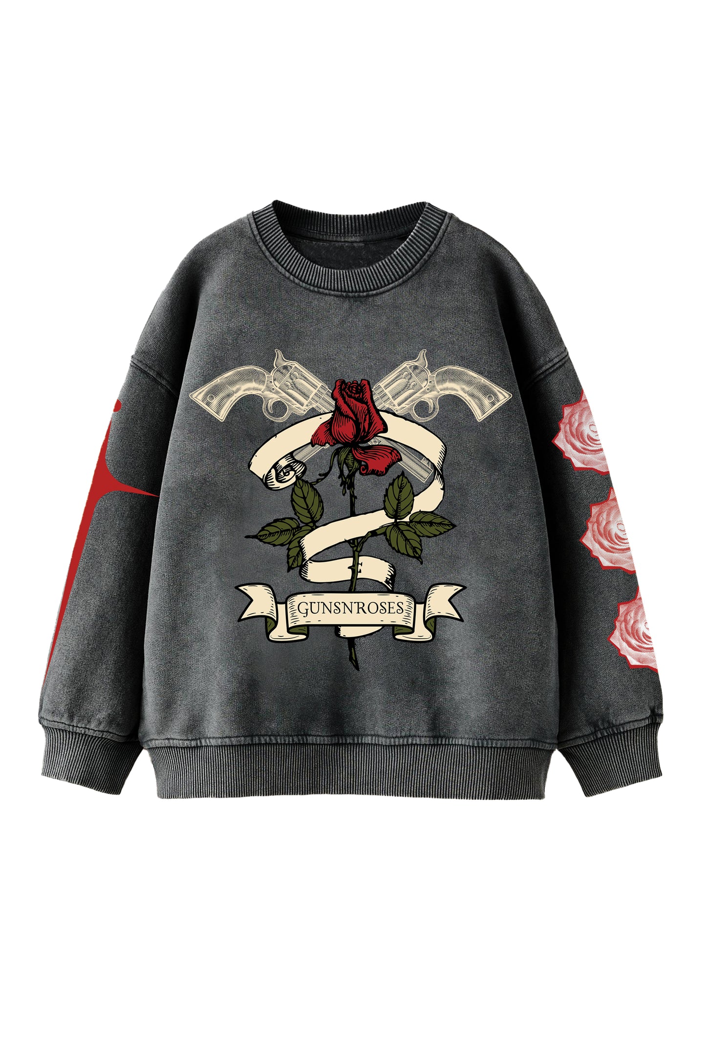 Guns N Roses Designed Oversized Sweatshirt