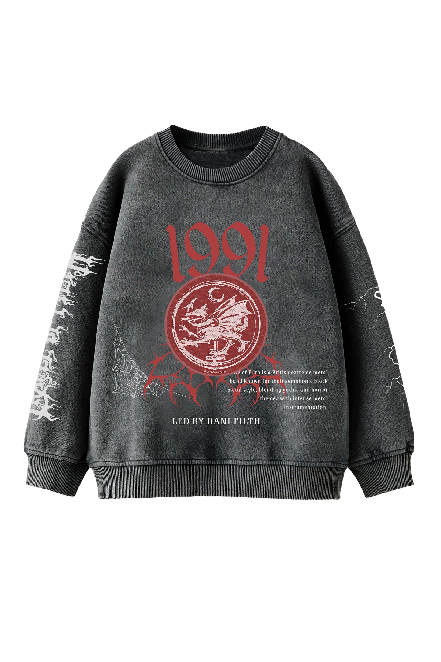 Cradles Of Filth Designed Oversized Sweatshirt