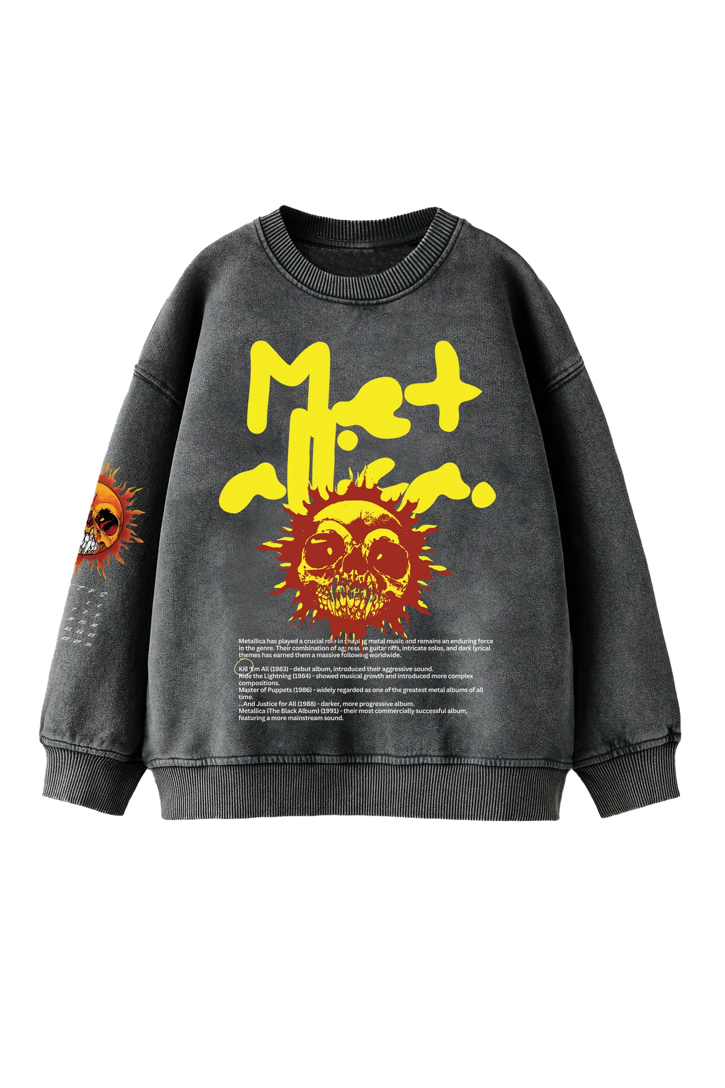 Metallica Designed Oversized Sweatshirt