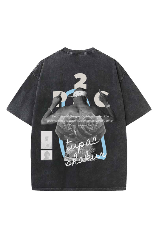 2pac Designed Vintage Oversized T-shirt