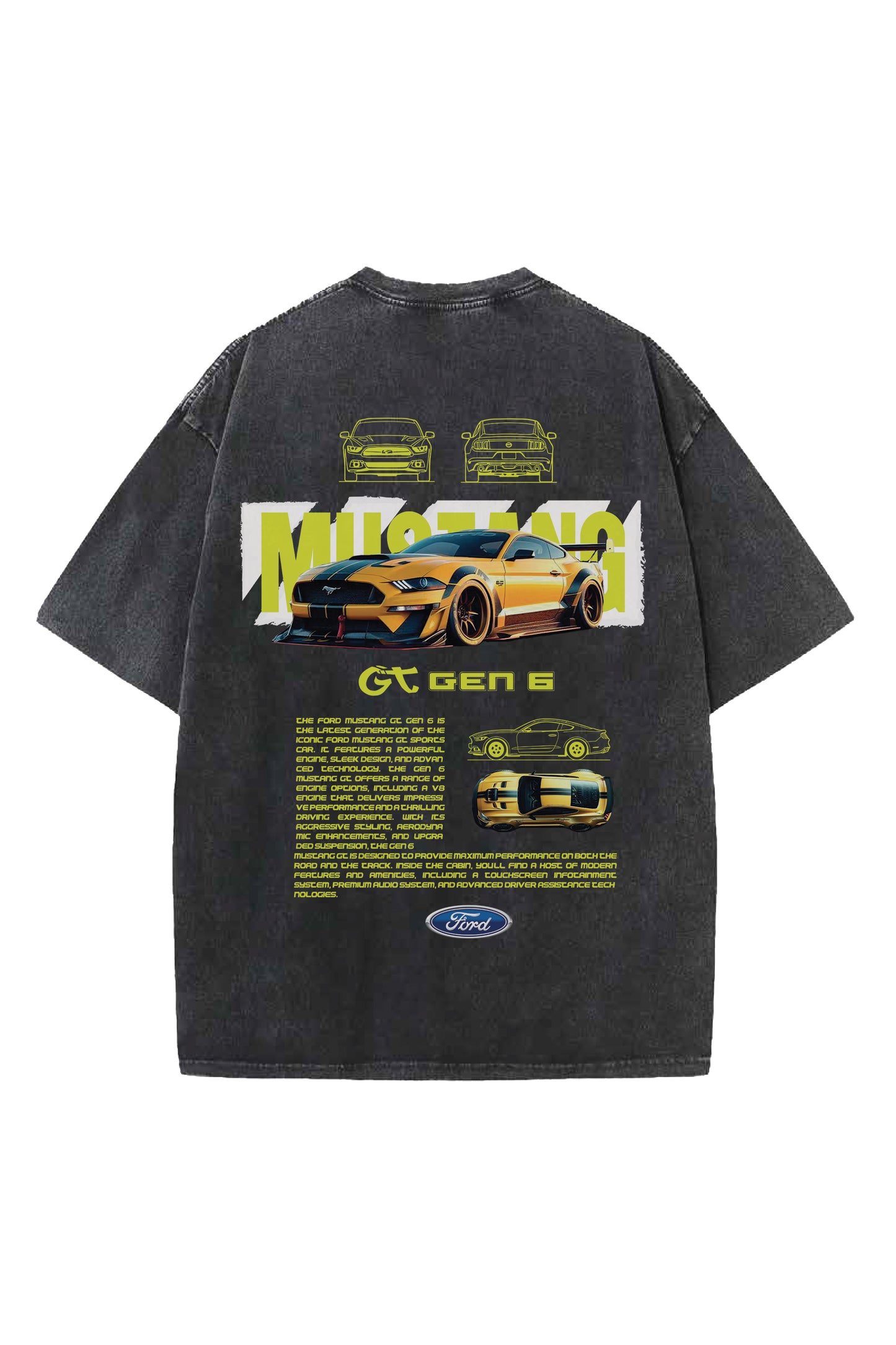 Mustang Designed Oversized T-shirt