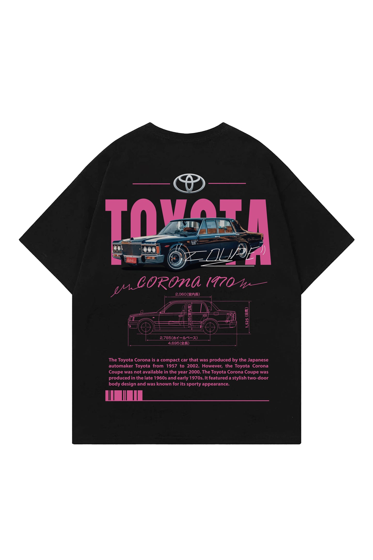 Toyota Corona Designed Oversized T-shirt