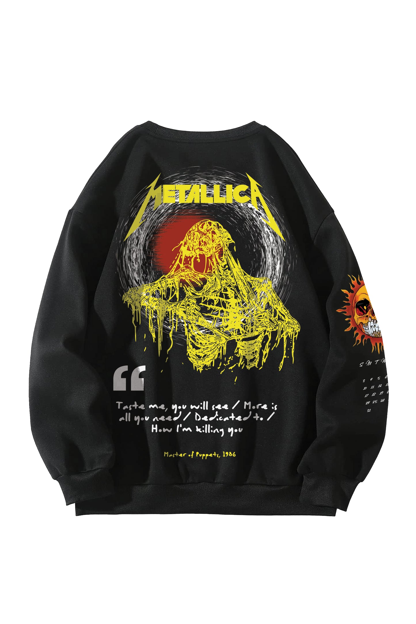 Metallica Designed Oversized Sweatshirt