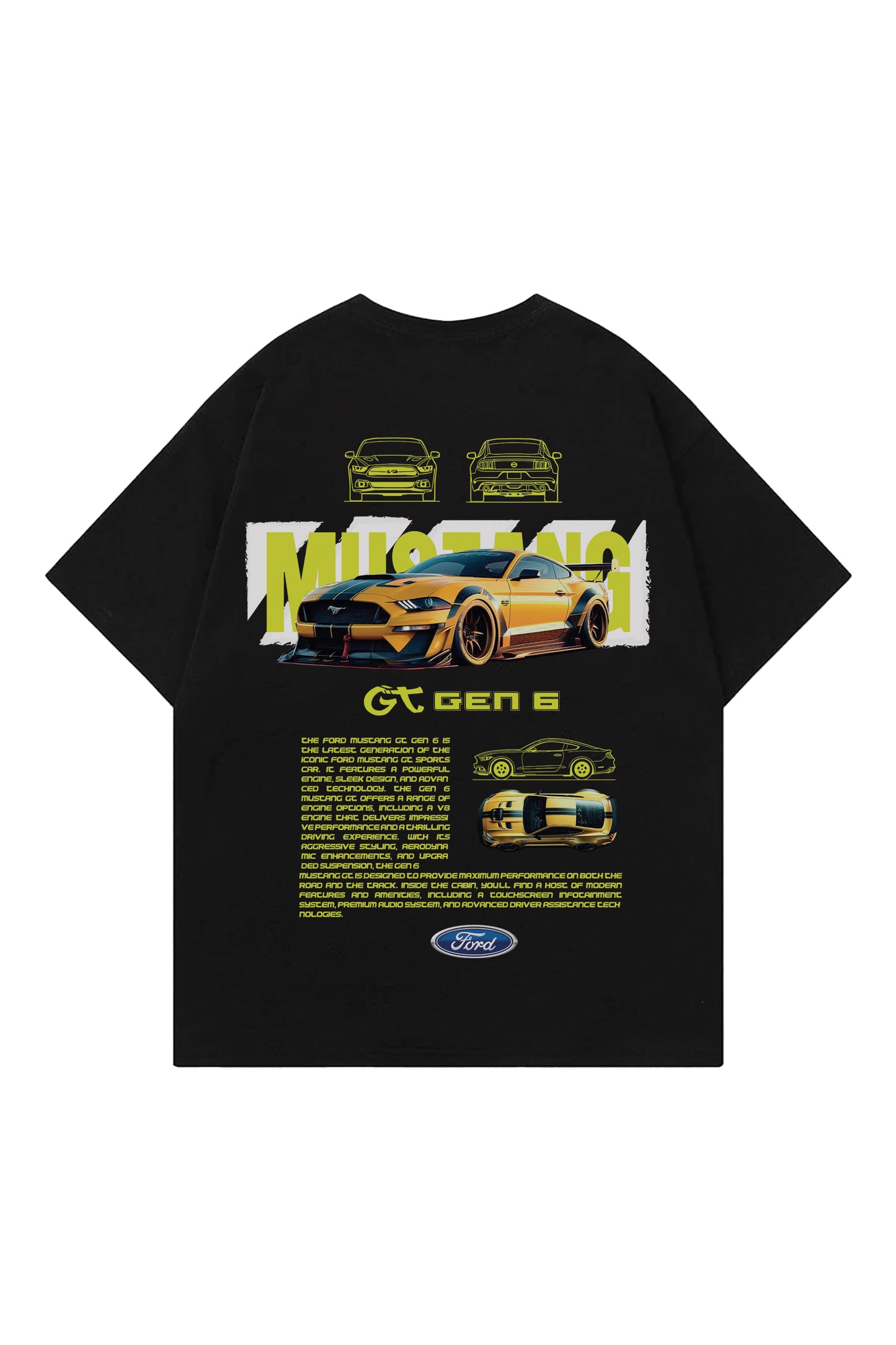 Mustang Designed Oversized T-shirt