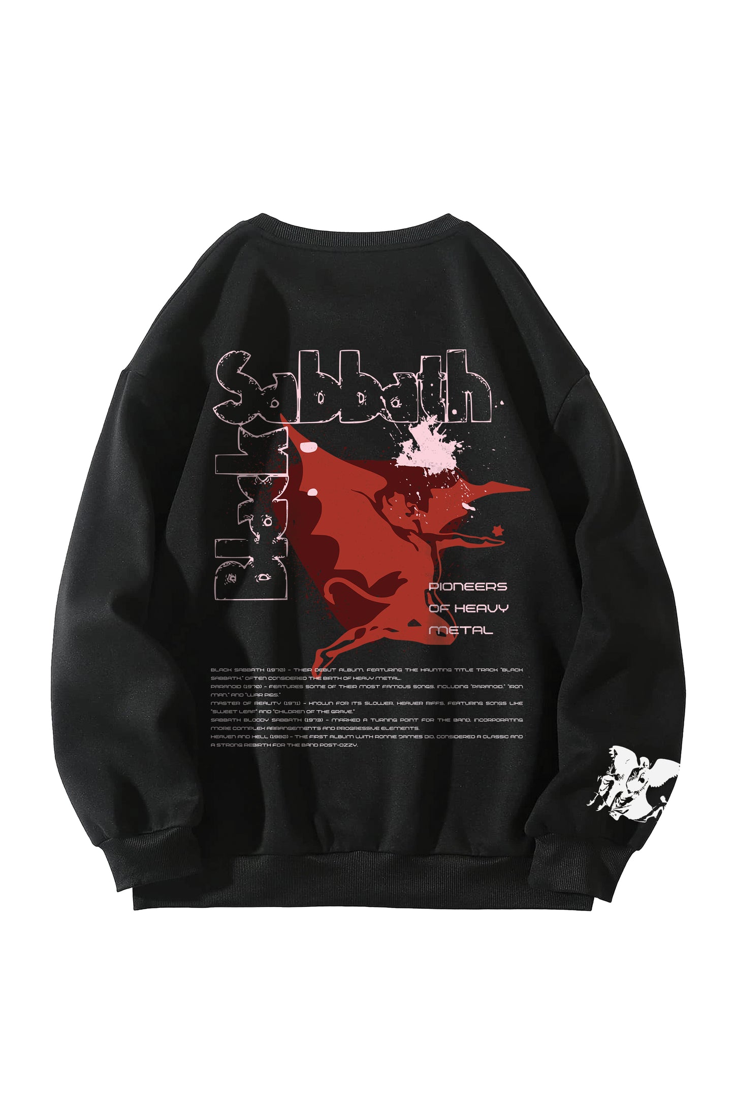 Black Sabbath Designed Oversized Sweatshirt