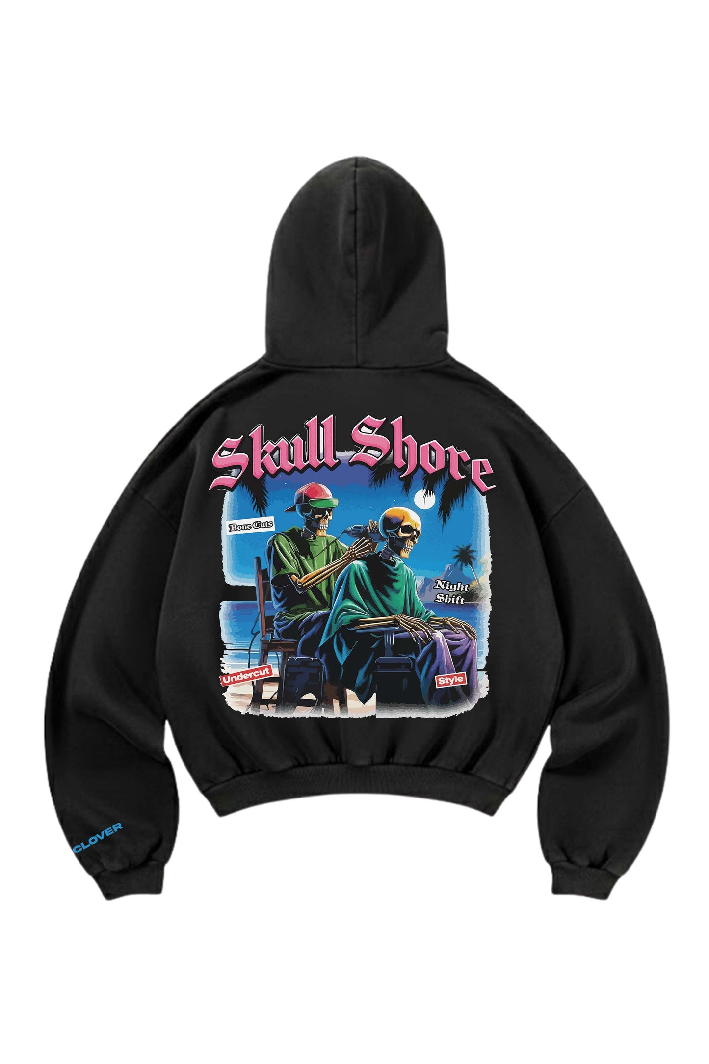 Skull shore Designed Oversized Hoodie