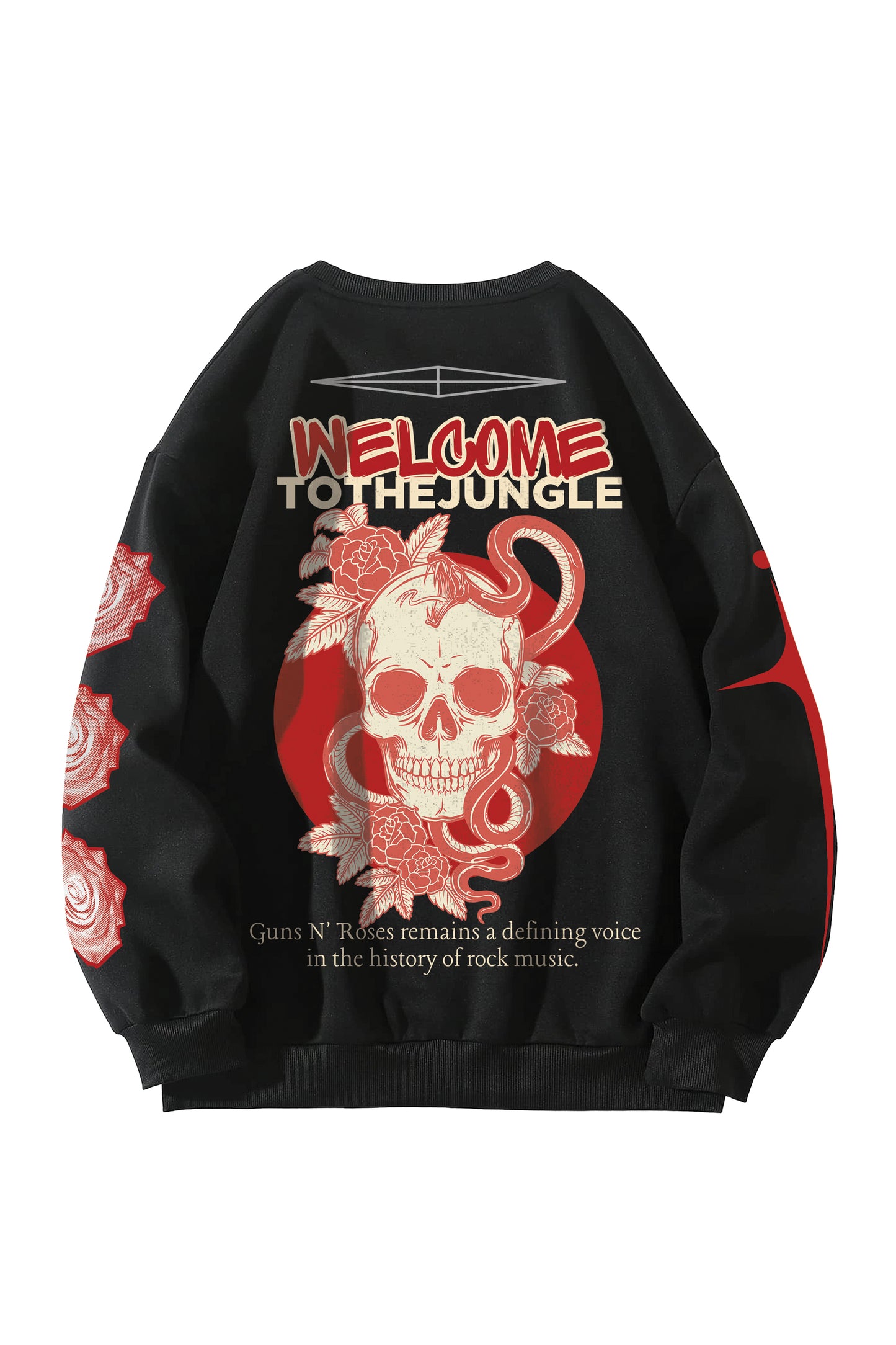 Guns N Roses Designed Oversized Sweatshirt