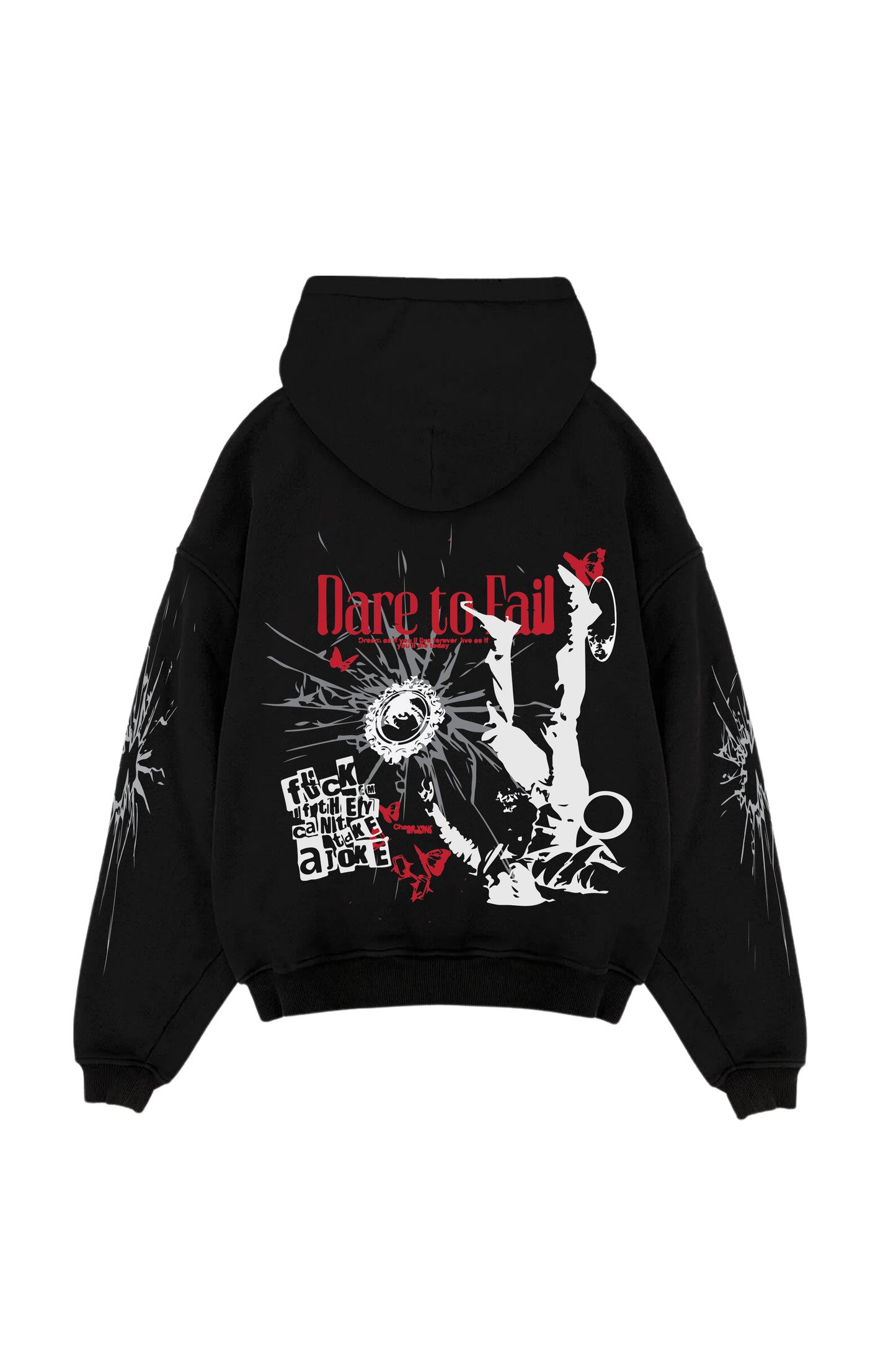 Dare to fail Designed Oversized Hoodie