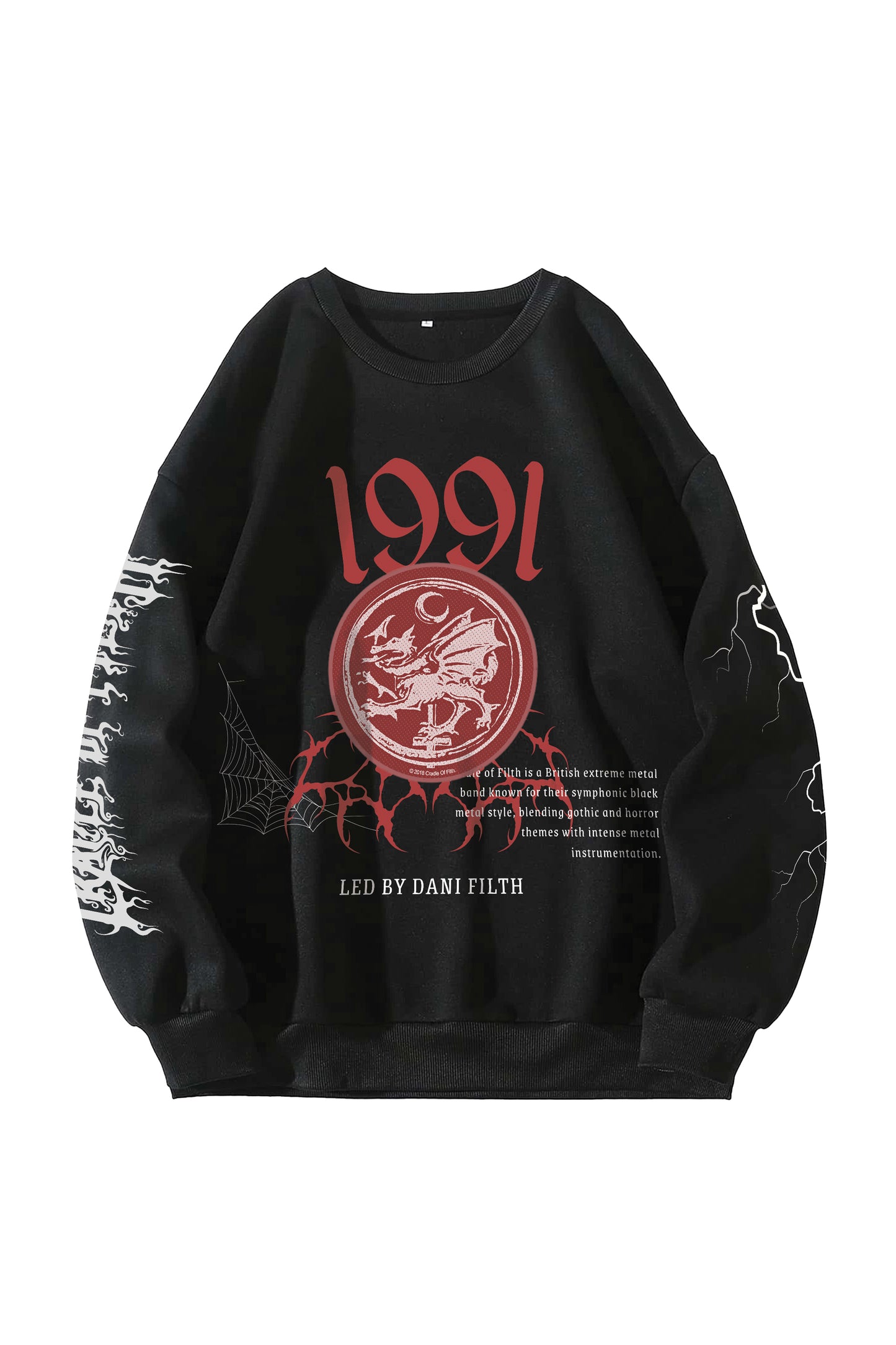 Cradles Of Filth Designed Oversized Sweatshirt