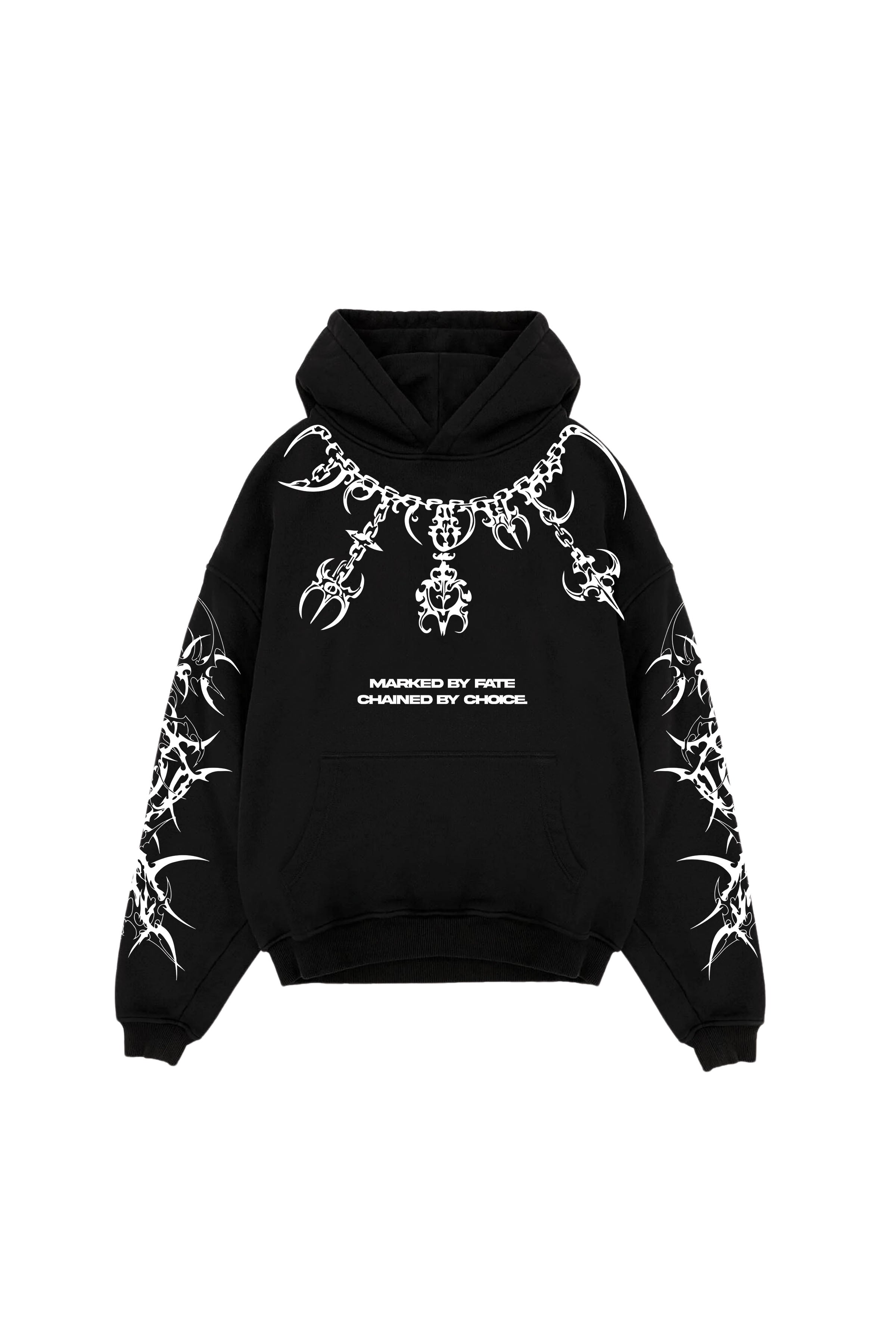Omenbound Designed Oversized Hoodie – Blue Clover