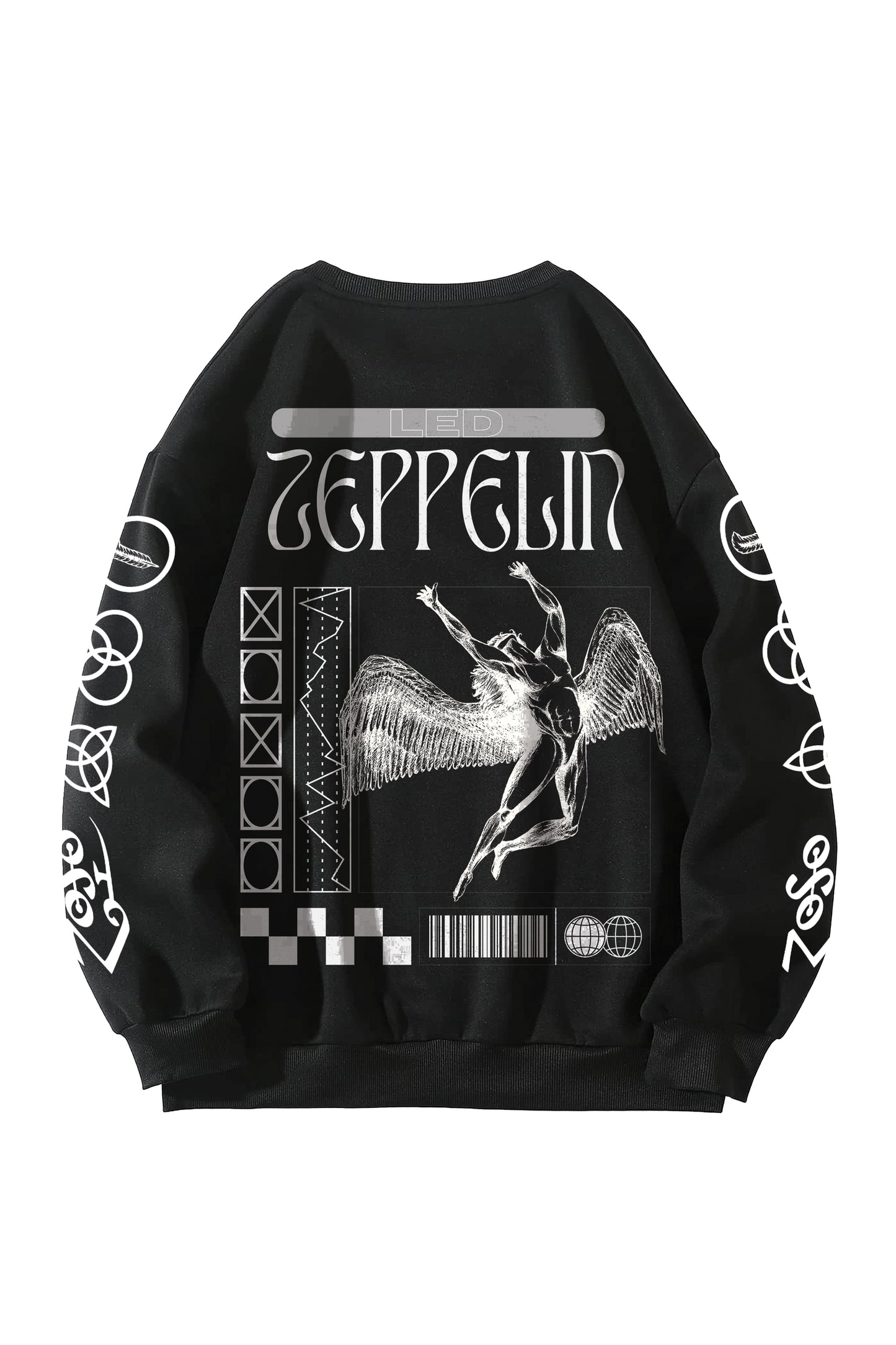 Led Zeppelin Designed Oversized Sweatshirt