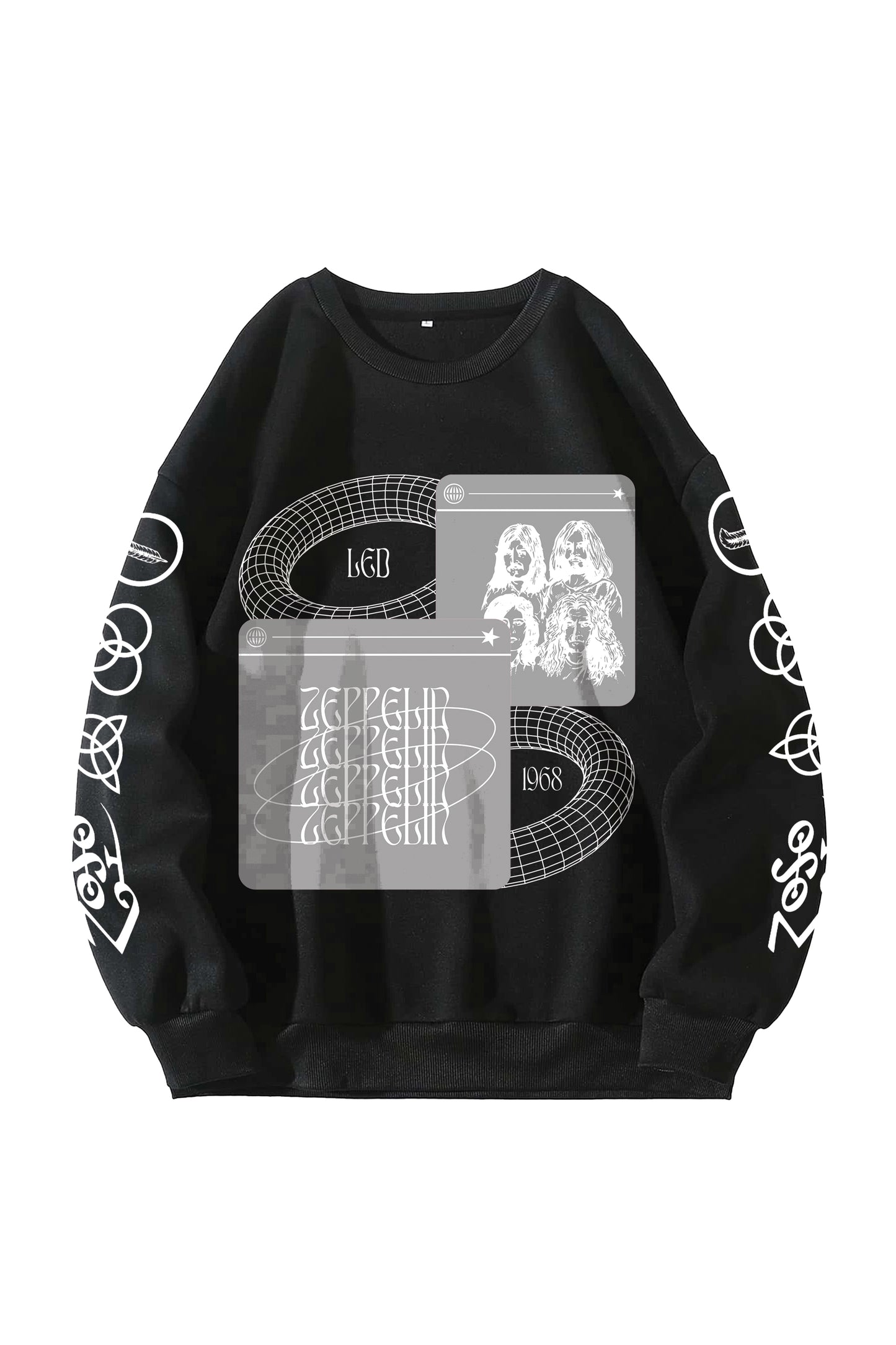 Led Zeppelin Designed Oversized Sweatshirt