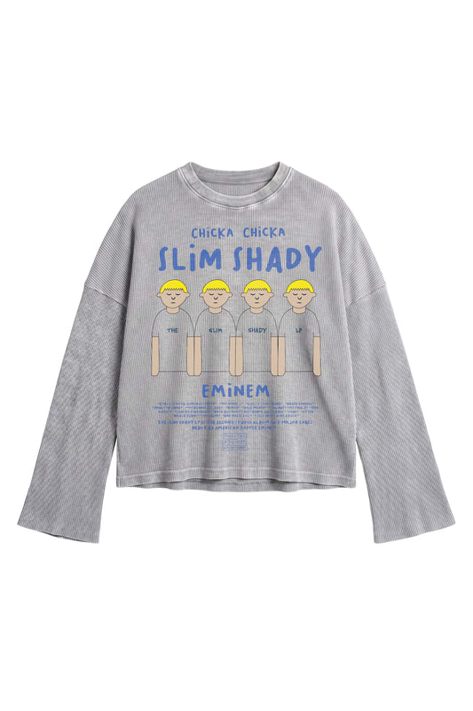 SLIM SHADY WAFFLE TEE