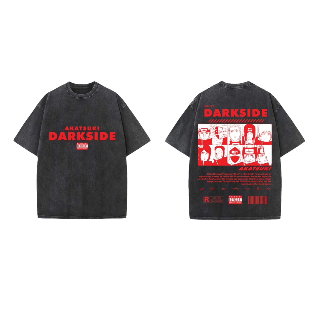 Akatsuki Darkside Designed Oversized T-shirt