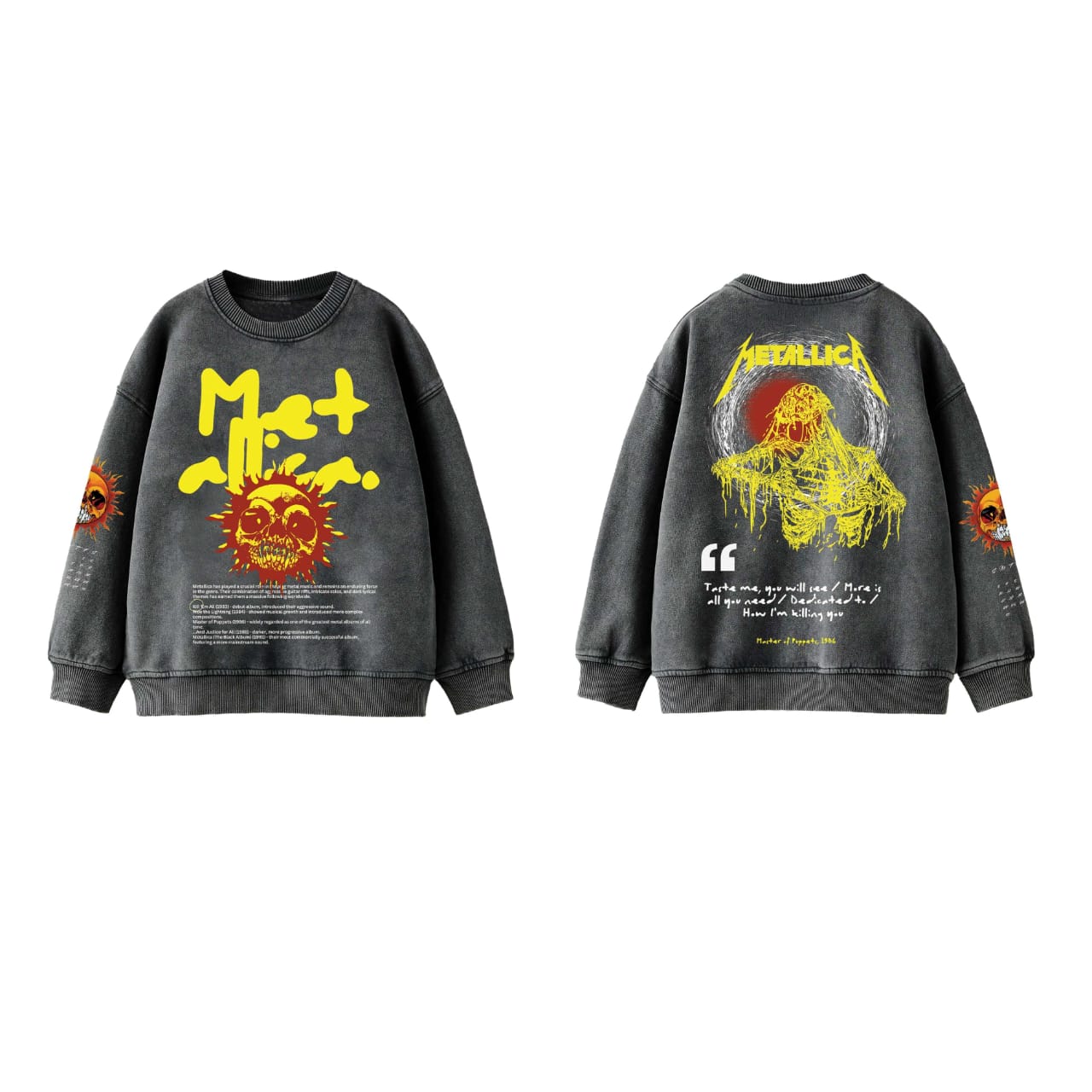 Metallica Designed Oversized Sweatshirt