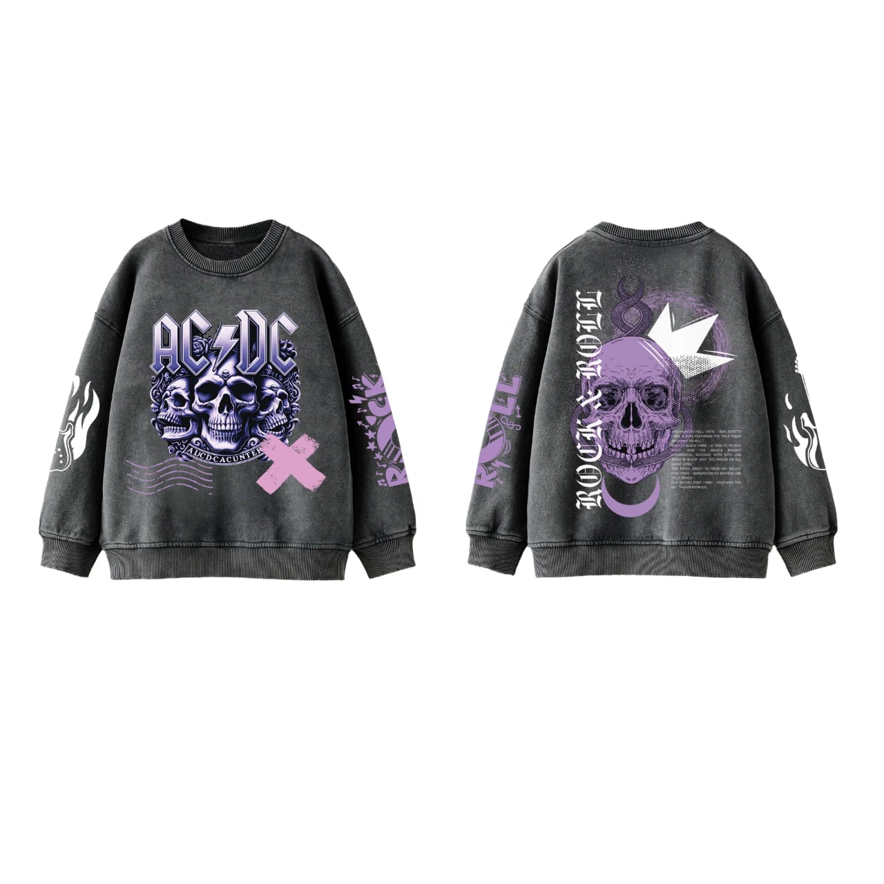 ACDC Designed Oversized Sweatshirt