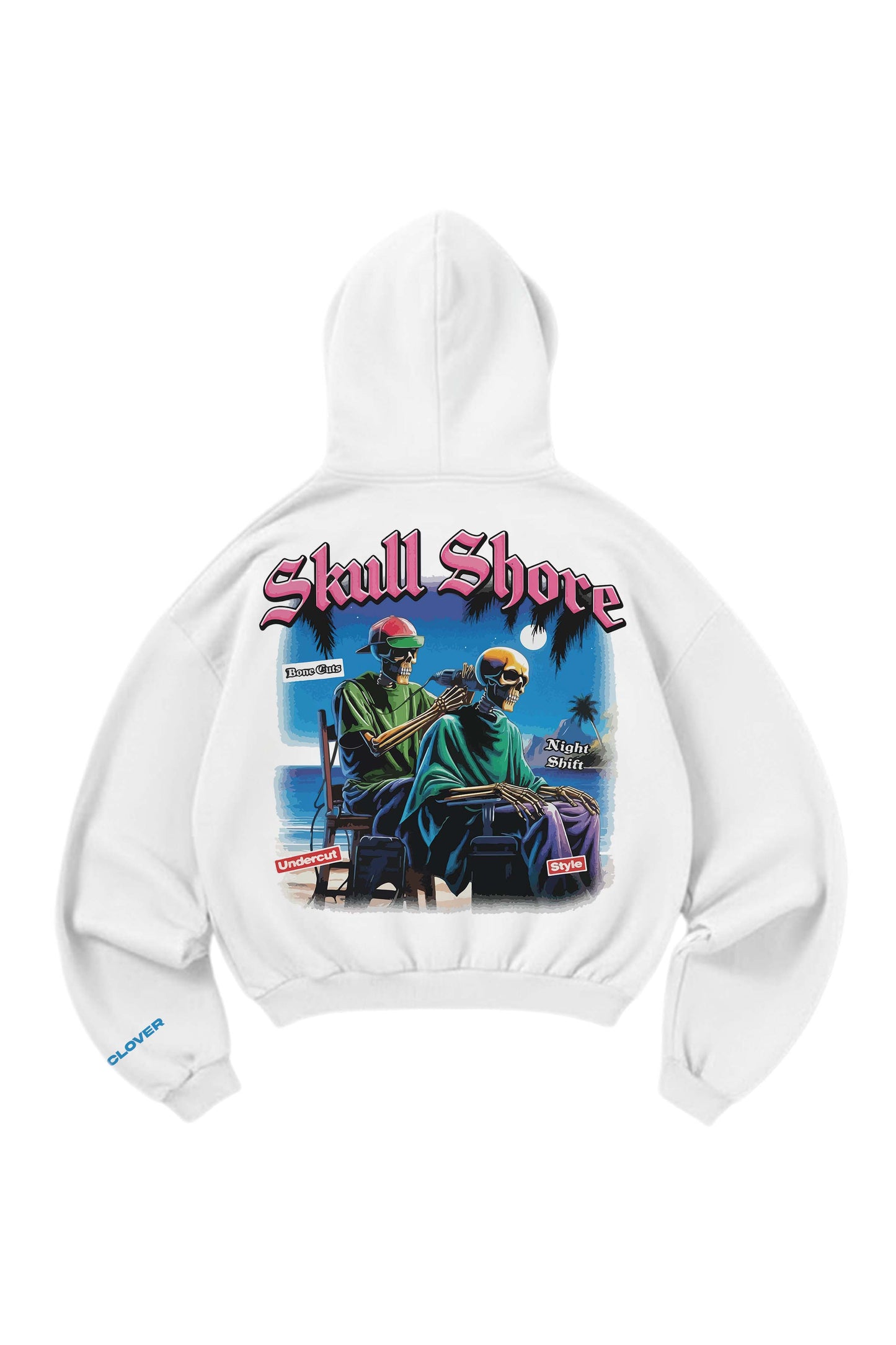 Skull shore Designed Oversized Hoodie