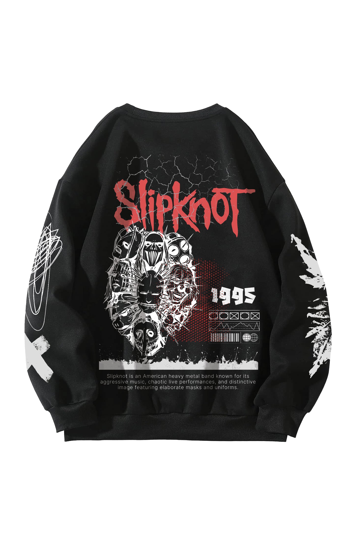 Slipknot Designed Oversized Sweatshirt